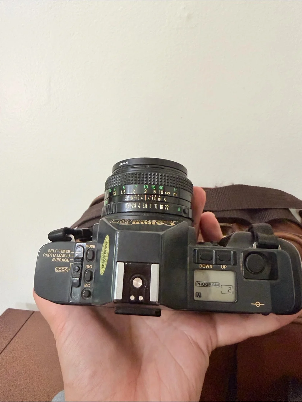 Vintage Canon T70 35mm SLR Film Camera 50mm Lens Flash Carry Bag Manual Tested